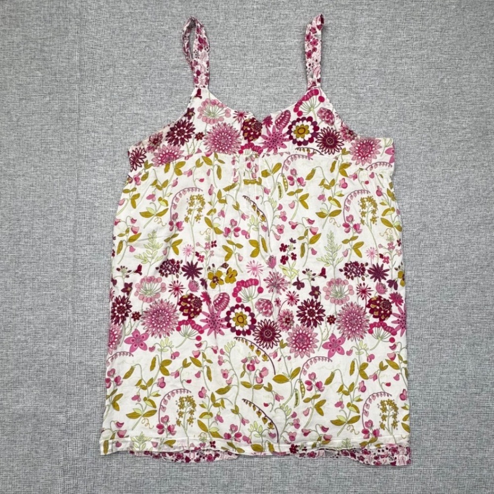 Liberty of London for Target Pink Floral Smocked Camisole Tank Top Womens XL